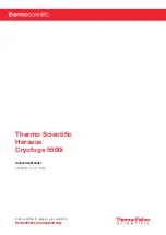 Thermo Scientific Heraeus Cryofuge 5500i Instruction Manual preview