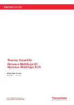 Preview for 1 page of Thermo Scientific Heraeus Multifuge X1 Instructions For Use Manual