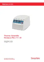 Thermo Scientific Heraeus Pico 17 Instructions For Use Manual preview