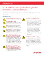 Preview for 1 page of Thermo Scientific HyPerforma DynaDrive 500 L Quick Start Manual