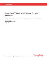 Thermo Scientific invitrogen PowerEase Touch User Manual preview