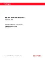 Preview for 1 page of Thermo Scientific Invitrogen Qubit Flex Fluorometer User Manual