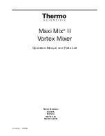 Thermo Scientific M37610-33 Operation Manual And Parts List preview