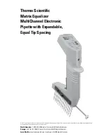 Preview for 2 page of Thermo Scientific Matrix MultiChannel Equalizer
Pipette User Manual