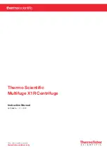 Предварительный просмотр 1 страницы Thermo Scientific Multifuge X1R Instruction Manual