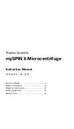 Thermo Scientific mySPIN 6 Instruction Manual preview