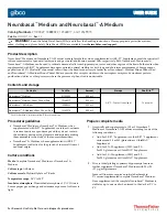 Preview for 1 page of Thermo Scientific Neurobasal-A Medium User Manual