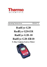 Thermo Scientific RadEye G20 Operating Instructions Manual предпросмотр