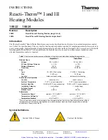 Preview for 2 page of Thermo Scientific Reacti-Therm I Instruction Manual