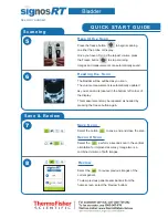 Preview for 2 page of Thermo Scientific signos RT Bladder Quick Start Manual