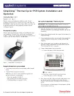 Preview for 1 page of Thermo Scientific SimpliAmp Installation And Operational Manual