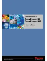 Preview for 1 page of Thermo Scientific Sorvall Legend X1 Instruction Manual