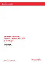 Preview for 1 page of Thermo Scientific Sorvall Legend XF Instruction Manual