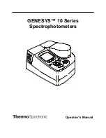 Preview for 1 page of thermo spectronic GENESYS 10 Operator'S Manual