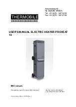 THERMOBILE PROHEAT 18 User Manual предпросмотр