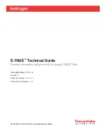 Preview for 1 page of ThermoFisher Scientific E-PAGE Gels Technical Manual