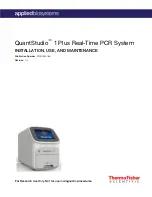 Preview for 1 page of ThermoFisher Scientific QuantStudio 1 Installation, Use And Maintenance Manual