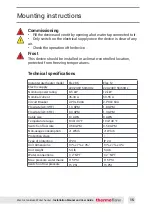 Preview for 15 page of ThermoFlow Elex 12 Installation Manual, User Manual, And Warranty Information