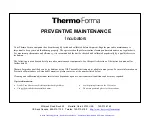 Preview for 18 page of ThermoForma 3033 Operating And Maintenance Manual