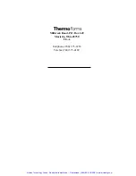 Preview for 46 page of ThermoForma 3033 Operating And Maintenance Manual