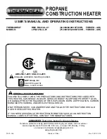 Thermoheat LPFA125/L User'S Manual And Operating Instructions preview