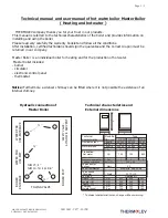 Предварительный просмотр 2 страницы Thermolev Master boiler series Instruction And Operation Manual