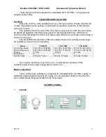 Preview for 3 page of Thermoline Scientific Equipment TGO-150W Operating Instructions Manual