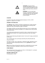 Preview for 4 page of Thermoline Scientific TU-1 Operating Instructions Manual