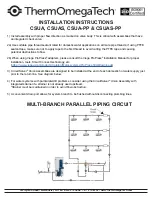 ThermOmegaTech CSUA Installation Instructions Manual preview