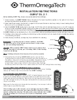 Preview for 1 page of ThermOmegaTech GURU DL 2.1 Installation Instructions