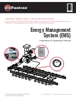 Preview for 1 page of Thermon Fastrax Installation & Operation Manual