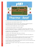 Предварительный просмотр 17 страницы Thermopatch Thermo-Seal Y151 Series Operator'S Manual