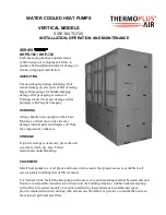 ThermoPlus Air KHP-720 Installation, Operation And Maintenance Manual preview