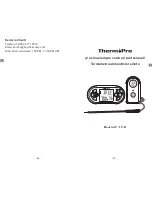 Preview for 29 page of ThermoPro TP-21 Instruction Manual