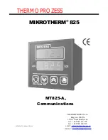 thermoprozess MIKROTHERM 825 User Manual preview