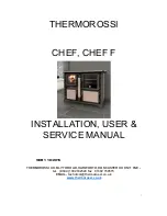 THERMOROSSI BOSKY CHEF Fiori Installation, User & Service Manual preview