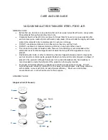 Preview for 1 page of Thermos CU18000 Care And Use Manual