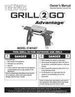 Thermos GRILL2GO Advantage 07401407 Owner'S Manual preview