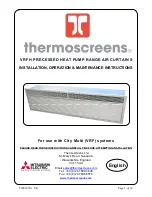 Thermoscreens Air curtain system Installation, Operation & Maintenance Instructions Manual предпросмотр