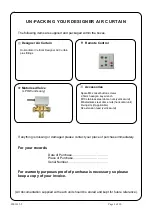 Preview for 2 page of Thermoscreens D1000H Installation, Operation & Maintenance Instructions Manual