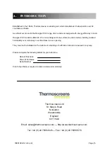 Preview for 5 page of Thermoscreens Designer PHV Series Installation, Operation And Maintenance Instructions