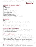 Preview for 3 page of ThermoTex CoziStat Installation Instructions & Operating Manual