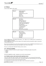 Preview for 16 page of ThermoTex SorTexx Operating Manual