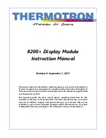 Thermotron 8200 Plus Instruction Manual preview