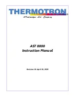 Thermotron AST 8800 Instruction Manual preview