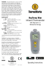 Preview for 1 page of ThermoWorks RayTemp Blue Operating Instructions