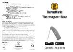 Preview for 1 page of ThermoWorks Thermapen Blue Operating Instructions