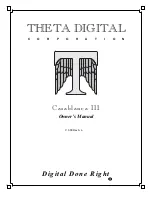 Theta Digital Casablanca III Owner'S Manual preview