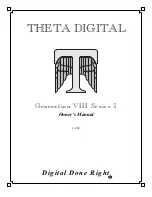 Preview for 1 page of Theta Digital Generation VIII Series 3 Owner'S Manual