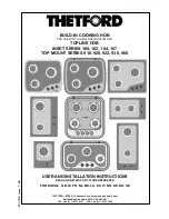 Preview for 1 page of Thetford Inset 160 User And Installation Instructions Manual